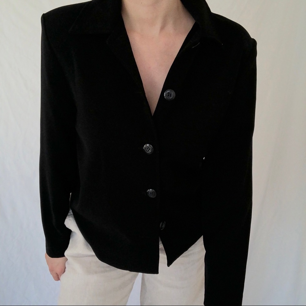 Vintage Button Down Blouse Black